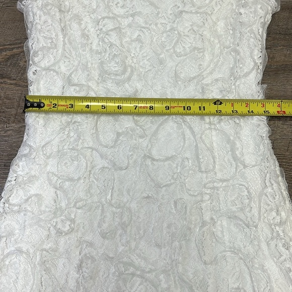 Betsy Johnson Vintage Lace Overlayed Cap Sleeve Mini Dress Size 10 - Picture 11 of 13